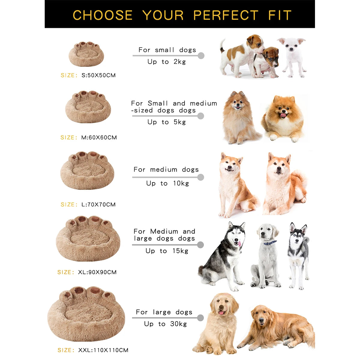 Gentle Paws™ Fluffy Dog & Cat Bed